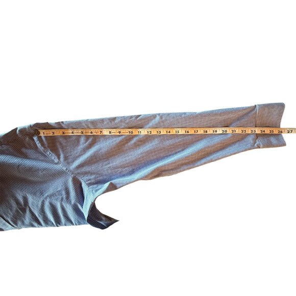 J.Crew‎ Flex Wrinkle-Free Blue Gingham Dress Shirt XL (17-17½) - Picture 6 of 8